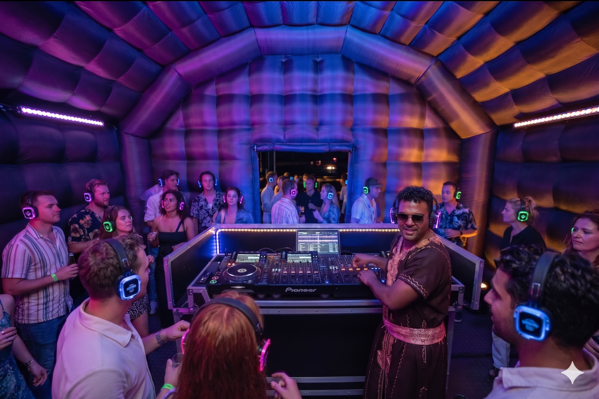 Silent Disco 50 Tent Groot + Complete DJ Set